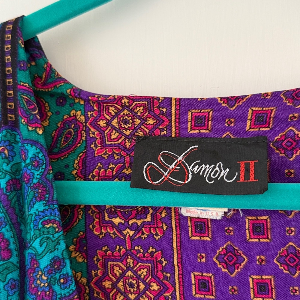 Colorful Patterned Button-Up Jacket - image 5